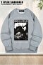 سويت شيرت برقبة دائرية للجنسين من Burzum v2 مطبوع قصة فضفاضة