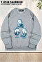 Unisex Dragon Neuvillette Genshin Impact Printed Oversized Crew Neck Sweatshirt