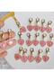 Letter K Pink Heart Keychain or Bag Ornament - 3