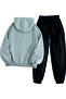 طقم ملابس كاجوال مكون من قطعة علوية وسروال رياضي - لون سادة STRGRL USA FULL ZIP - 2