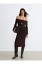 Özmarka New Season Boat Neck Knitwear Dress