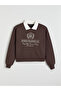 Brown New York Embroidered Women's Thick Sweatshirt - 5