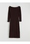 Özmarka New Season Boat Neck Knitwear Dress - 5