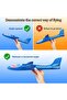 2 Pack LED Light Airplane 17.5" Large Throwing Foam Glider Plane (2 Flight Modes) - 3