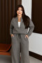 Women's 3 Thread Fleece Lined Robe Bomber Jacket Palazzo Suit 3130 - 3