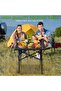 Camping Folding/Roll up Table with carry bag, Black color (53×50×50cm) - 5