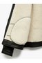 Long Sleeve Pocket Detailed Zippered Plush Collar Faux Leather Jacket - 6