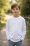 Unisex Long Sleeve Crew Neck Children's T-Shirt 100% Cotton