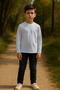 935-11-25 Boy's Jacket–Striped T-Shirt–Denim Pants 3-Piece Set Age 10/13 - 4