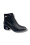551-26 Shiny Hologram Leather Buckle Zippered Women's Boots