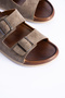 Dustin Men's Double Strap Buckled Suede Leather-Look Anatomical Casual Daily Slipper - 3