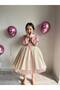 Girl's Special Design Lace-Up Front Vest-Looking Powder Pink Evening Dress - 5