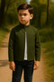 935-11-25 Boy's Jacket–Striped T-Shirt–Denim Pants 3-Piece Set Age 10/13 - 2