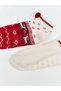Ozmarka New Season Christmas Themed Women's Non-Slip Sole Home Socks 2-Piece Set - 3