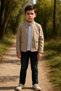 935-11-25 Boy's Jacket–Striped T-Shirt–Denim Pants 3-Piece Set Age 10/13 - 2