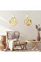 Acrylic Allah & Muhammad Wall Mirror Set, Arabic Calligraphy, Gold (2 pcs) - 6