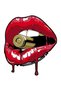 Sticker auto "Red Lips", 10cm
