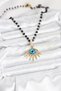 316L Steel Chain Crystal Beaded Eye Model Women's Necklace - 2