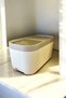 1 Apex Cream 12-Liter Detergent Container with Sliding Lid - Wheeled Food Storage Box with Scale - 3