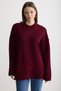 Oversize Knitwear Sweater Claret Red
