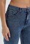 Women's Hakan Jeans Stretch Wide Leg Stone Blue High Waist Denim Trousers - 6