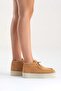 Genuine Suede Tan Thick Soled Women's Bootie - 6