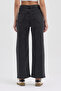 Women's Hakan Jeans Stretch Wide Leg Anthracite High Waist Denim Trousers - 4