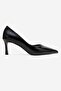 Black Comfortable Fit Women's Thin Heeled Stiletto - 2