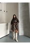 Women's Gel Padding Hooded Zipper Long Puffer Coat 25112 - 2
