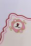 Set of 6 Linen Love Birds-Compatible Rectangular Luxury Placemat Dining Table Set - 6