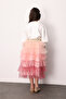 Powder Layered Tulle Girls' Long Skirt - Azalea - 3