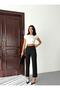 Women's High Waist Fabric Pants - 2