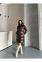 Women's Gel Padding Hooded Zipper Long Puffer Coat 25112 - 6