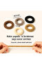 Set of 5 Soft Knitted Thick Hair Elastics – Nude & Brown Shades - 3