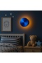 Aura Led Metal Plaster Single Wall Sconce Diameter 15 Cm, Metallic Blue, Ambiance Lighting Aura-15520-M