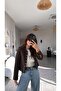 Brown Gold Buttoned Zr Model Premium Jacket - 4