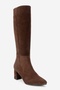 Sejas Brown Genuine Leather Suede Women's Heeled Boots - 3