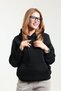 Women's Hooded Kangaroo Pocket Sweat 3 Thread (Soft Puff Fabric) - 3