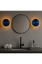 Aura Led Metal Plated Single Wall Sconce Diameter 12 Cm, Metallic Blue, Ambiance Lighting Aura-15520-S - 2