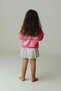 Girl's Sweatshirt and Silver Pleated Skirt Two-Piece Set – Fuchsia / White Color Options Available