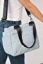 Elena Laurent Blue Women's Multi-Compartment Waterproof Crinkle Casual Crossbody and Shoulder Bag - 3