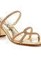 Women Rhinestone Block Heel Sandals in Gold - 5