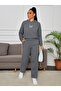 Double Butterfly Tracksuit Set Sweatshirt Jogger - Smoked Printed Oversized Fleece-Lined Hooded