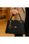 4-Piece Matching Set Shoulder Bag Wrist-Strap Bag, Card Holder and Phone Case Black Daily Gift Bag - 2