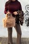 Lagraccio Paris Women's Havanna Plush Hand and Crossbody Bag