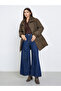 Brown Longline Padded Coat with Faux Fur Lining - 2