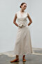 Cream Linen Skirt Vest Siena Set - 5
