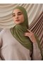 Small Bamboo Corded Fabric Shawl |   Color: Olivine |   Size: 150X50Cm |   Hijab