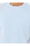 Light Blue Embroidered Oversized T-Shirt - 4