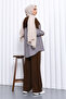 Brown Shirt Paneled Pants Suit - 4